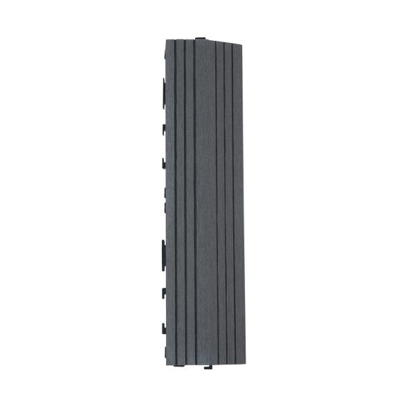 Dekco 1 Piece Grey Composite Interlocking Straight Edging Tile 30cm x 7cm - DE1285