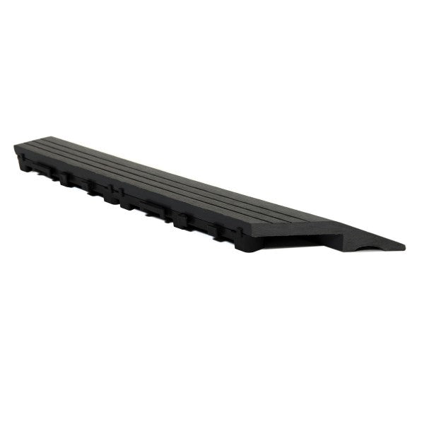 Dekco 1 Piece Black Composite Interlocking Left Edging Tile 37cm x 7cm - DE1281
