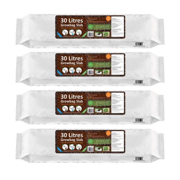 4 Packs Organic All Purpose Potting Compost Grow Bag Expands to 30 Litre 