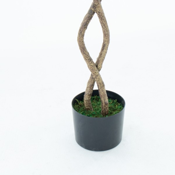 Artificial Twisted Trunk Bay Laurel Tree With Wood Effect Trunk, Natural Leaf and Brown Berries 4ft/120 cm - A1324