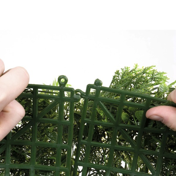 Artificial Green Wall Hedge with Yellow Leaf Foliage Pack of 4 x 50cm/20in - A1265