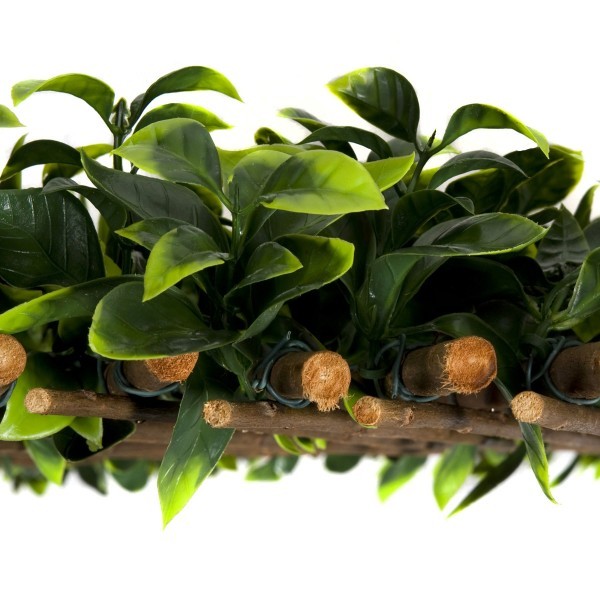  Artificial Expanding Green Wall Willow Trellis Fence with Variegated Green Leaf Foliage (1m x 2m) - A1148