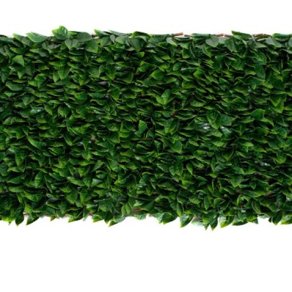 Artificial Expanding Green Wall Willow Trellis Fence with Green Foliage (1m x 2m) - A1260