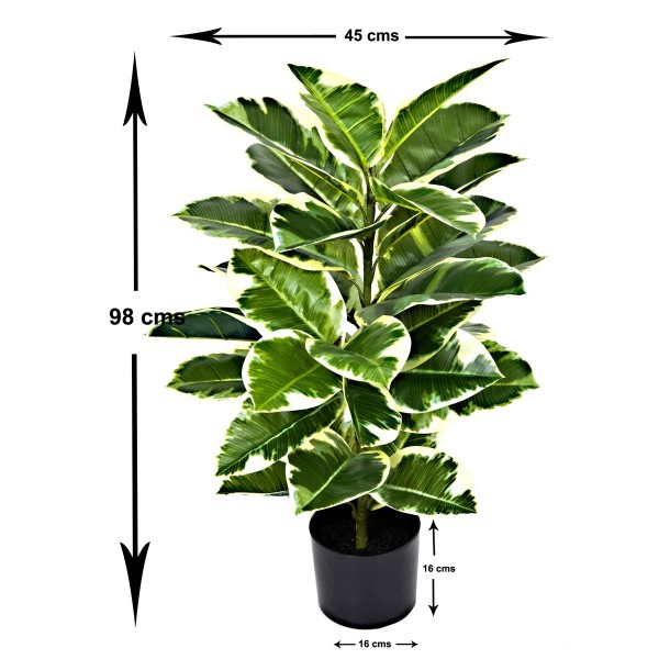 Artificial Real Touch Rubber Potted Plant 98cm/3ft