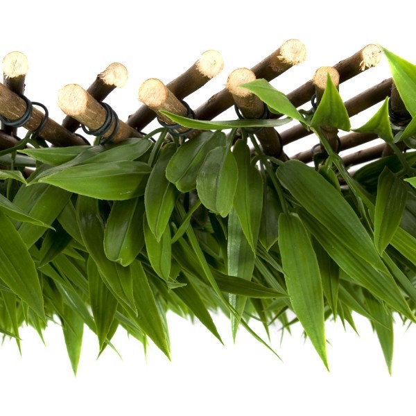 Artificial Expanding Green Wall Willow Trellis Fence with Bamboo Leaf Foliage (1m x 2m) - A1149