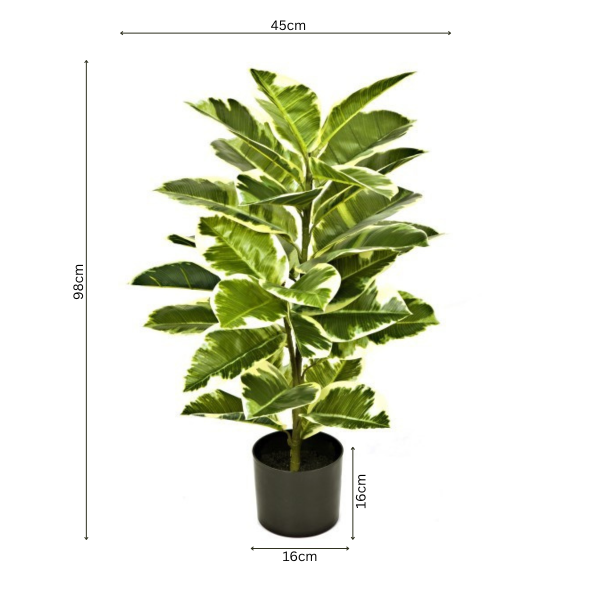 Artificial Real Touch Rubber Potted Plant 98cm/3ft - A1132