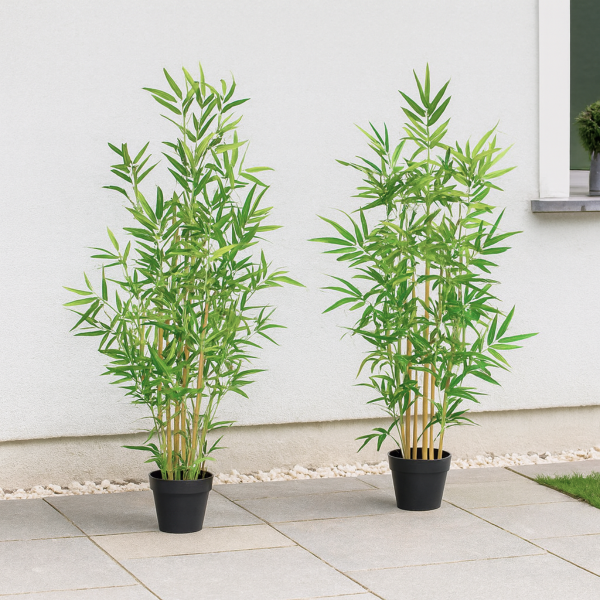 Artificial Bamboo Trees 140cm/4ft (Set of 2) - A1128