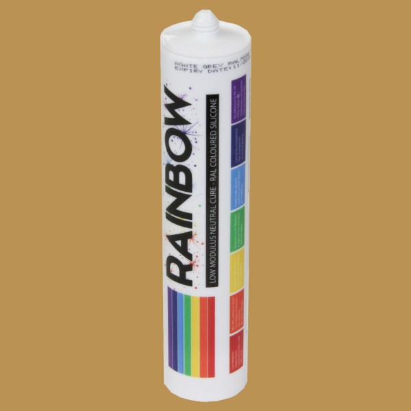 Rainbow RAL 1011 Silicone Sealant Brown Beige | 300ml | Durable & Anti-Mould | For Kitchen, Bathroom, Showers & Other Sanitary Areas - GB1493