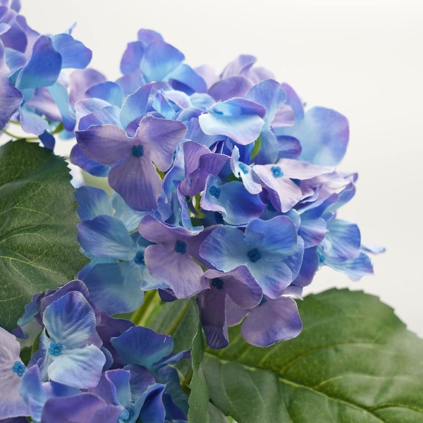Artificial Blue Hydrangea in Black Pot 50cm/20in - A1354