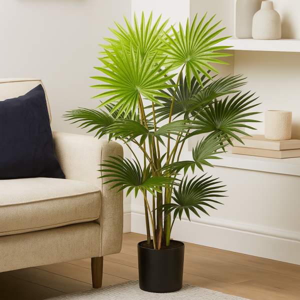 Artificial Fan Finger Palm Tree in Pot 95cm/3ft - A1133