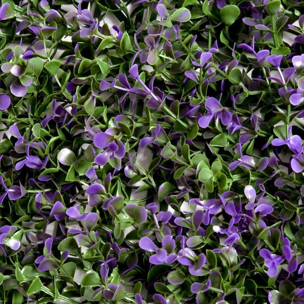 Artificial Green Wall Hedge with Purple Leaf Foliage Pack of 4 x 50cm/20in - A1264