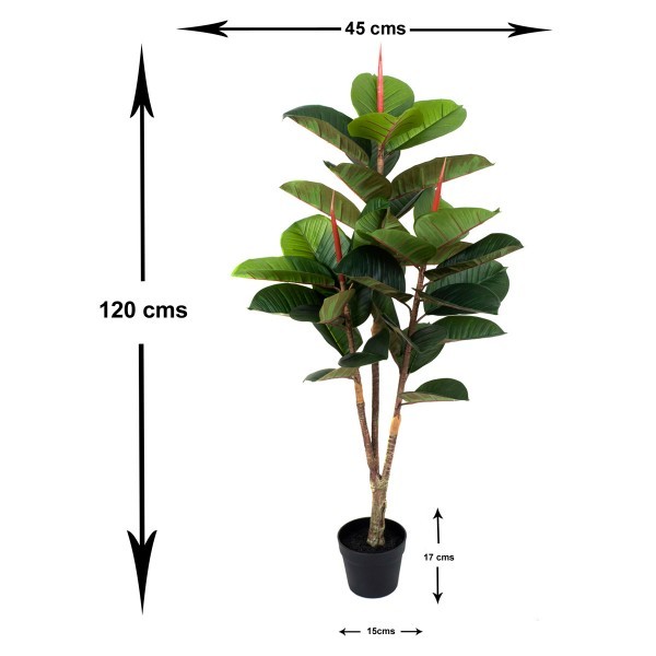 Artificial Real Touch Rubber Tree 4ft/120cm - GB1364