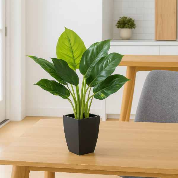Artificial Real Touch Pothos Plant in Black Pot 75cm/2ft - A1164