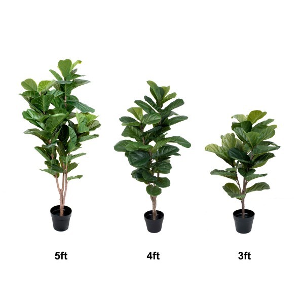 Artificial Real Touch Fiddleleaf Tree 4ft/125cm