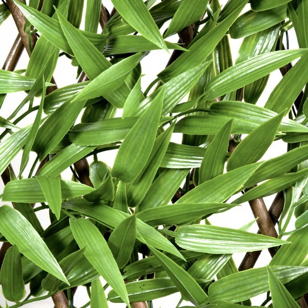 Artificial Expanding Green Wall Willow Trellis Fence with Bamboo Leaf Foliage (1m x 2m) - A1149