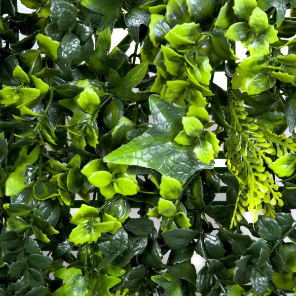 Artificial Green Wall Hedge with Mixed Leaf & Ivy Type Foliage Pack of 4 x 50cm/20in - A1141