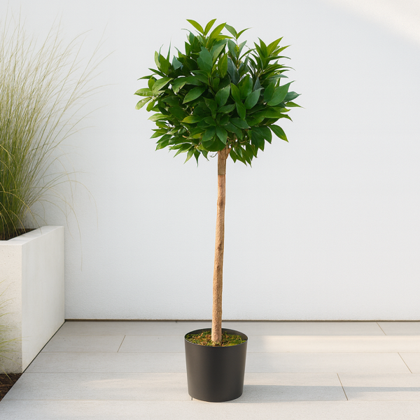 Artificial Laurel Tree With Real Wood Trunk, Natural Leaf and Brown Berries 4ft/120 cm - A1038