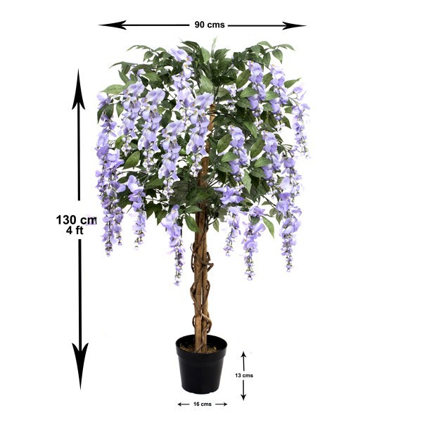 Artificial Lilac Wisteria Tree 4ft/130cm