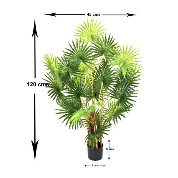 Artificial Fan Finger Palm Tree in Pot 120cm/4ft