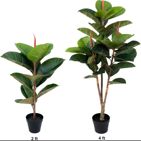 Artificial Real Touch Rubber Tree 4ft/120cm - A1364