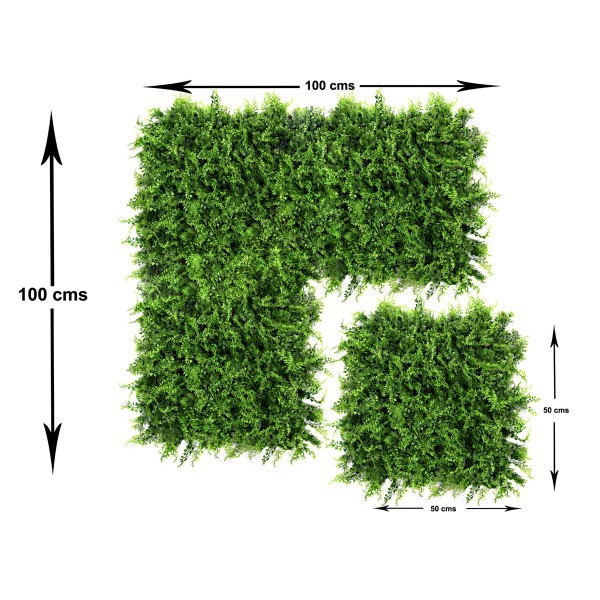 Artificial Green Wall Hedge with Small Leaf Foliage Pack of 4 x 50cm/20in - A1135