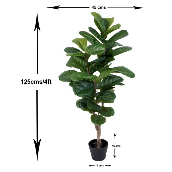 Artificial Real Touch Fiddleleaf Tree 4ft/125cm