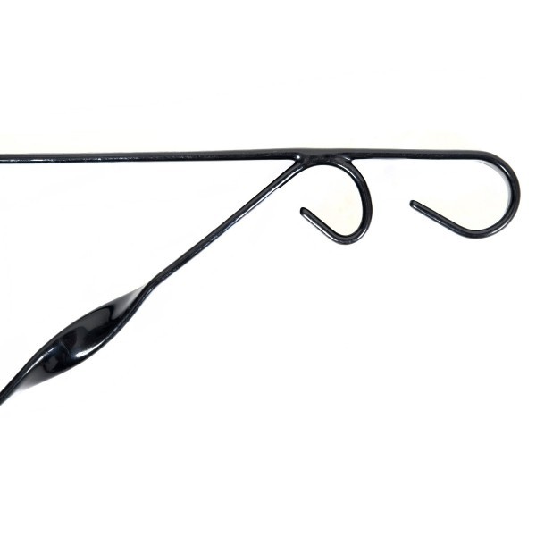 2 x Black Plastic Coated Single Twist Hanging Basket Bracket 12in/30cm - A1407