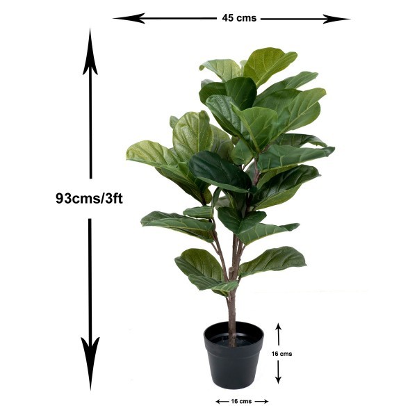 Artificial Real Touch Fiddleleaf Tree 3ft/93cm