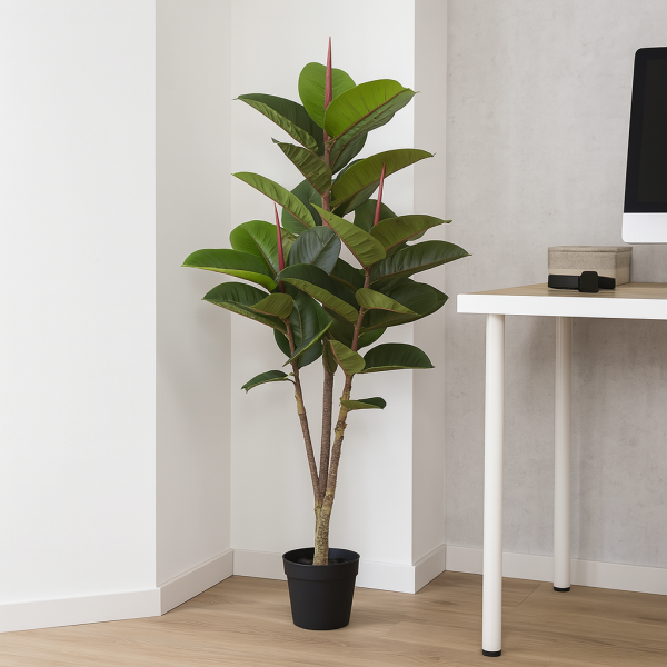 Artificial Real Touch Rubber Tree 4ft/120cm - A1364